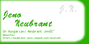 jeno neubrant business card